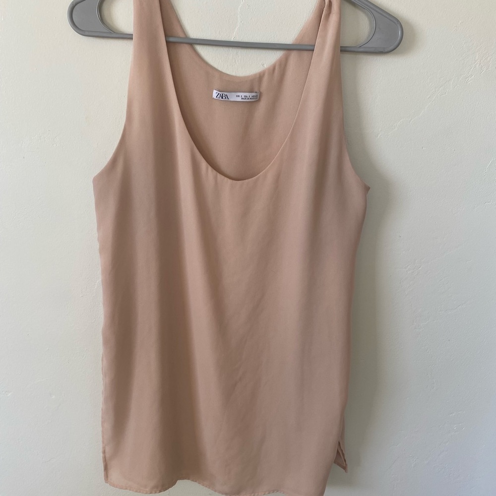 Zara cream classy shirt size small.